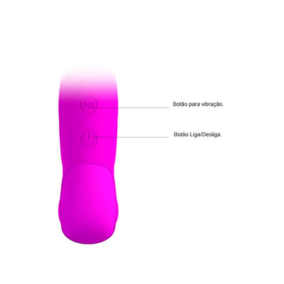 Foto 5 do produto Vibrador de Ponto G Recarregável com Estimulador de Clitóris e 30 Modos de Vibração - Pretty Love Beau | 13 x 4,3 cm