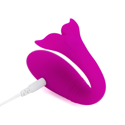 Foto 5 do produto Vibrador de Ponto G Recarregável em Forma de Baleia com 12 Modos de Vibração e Controle Remoto - Pretty Love Jordyn | 9,8 x 3,1 cm