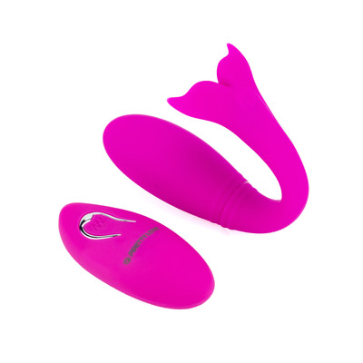 Vibrador de Ponto G Recarregável em Forma de Baleia com 12 Modos de Vibração e Controle Remoto - Pretty Love Jordyn | 9,8 x 3,1 cm