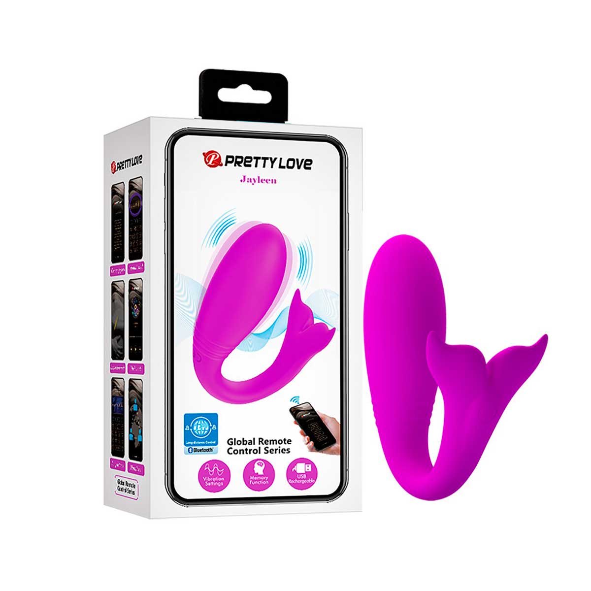 Vibrador de Ponto G em Forma de Baleia com 12 Modos de Vibração, Controle Remoto por Aplicativo e Recarregável - Pretty Love Jayleen | Disponível em 2 Cores - 2