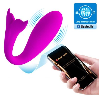 Foto 2 do produto Vibrador de Ponto G Recarregável em Forma de Baleia com 12 Modos de Vibração, Função Memoria e Controle Remoto por Aplicativo - Pretty Love Jayleen