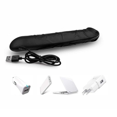 Vibrador Ponto G Recarregável em Formato de Pênis com Glande, 10 Modos de Vibração e Resistente à Água - Winy Terry | 17 x 3,4 cm