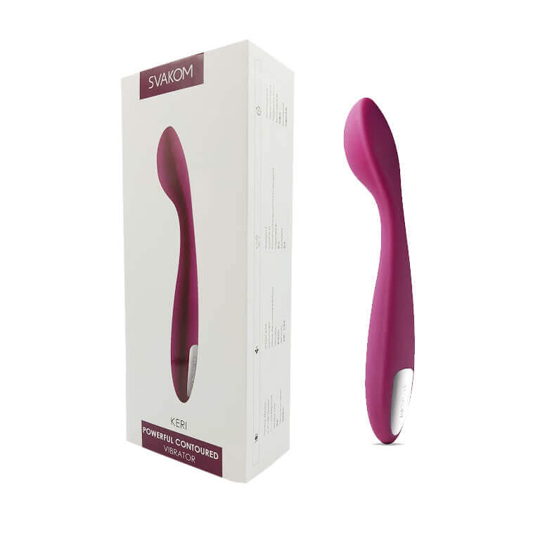 Vibrador Ponto G Recarregável com Ponta Achatada Estimuladora e 5 Modos de Vibração - Svakom Keri | 17,2 x 2,2 cm | Disponível em 2 Cores - 6