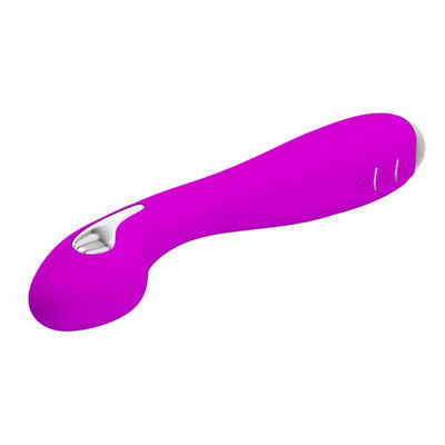 Foto 5 do produto Vibrador de Ponto G Recarregável em Silicone com 7 Modos de Vibração e 5 Intensidades de Choque - Pretty Love Hector | 14,2 x 3,2 cm