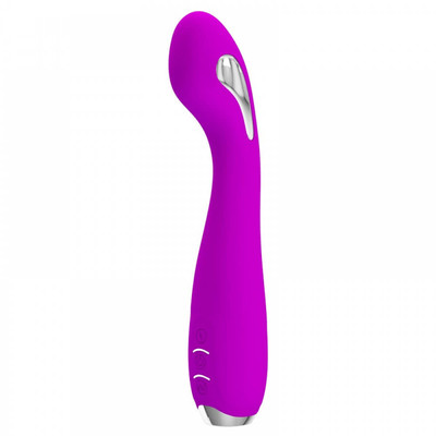 Foto 2 do produto Vibrador de Ponto G Recarregável em Silicone com 7 Modos de Vibração e 5 Intensidades de Choque - Pretty Love Hector | 14,2 x 3,2 cm