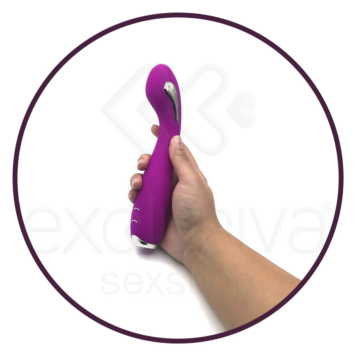 Vibrador de Ponto G Recarregável em Silicone com 7 Modos de Vibração e 5 Intensidades de Choque - Pretty Love Hector | 14,2 x 3,2 cm - 7