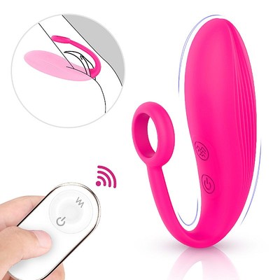 Foto 6 do produto Vibrador de Ponto G em Silicone com 9 Modos de Vibrações, Controle Remoto Sem Fio e Recarregável - S-Hande Tulip 3 | 9 x 3,1 cm | Disponível em 2 Cores