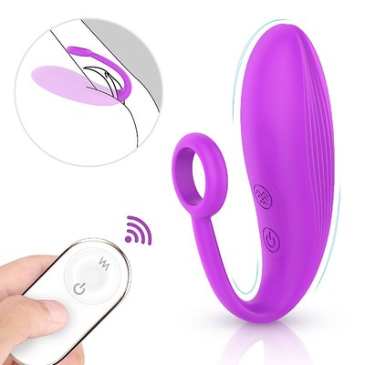 Foto 9 do produto Vibrador de Ponto G em Silicone com 9 Modos de Vibrações, Controle Remoto Sem Fio e Recarregável - S-Hande Tulip 3 | 9 x 3,1 cm | Disponível em 2 Cores