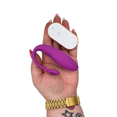 Vibrador de Ponto G em Silicone com 9 Modos de Vibrações, Controle Remoto Sem Fio e Recarregável - S-Hande Tulip 3 | 9 x 3,1 cm | Disponível em 2 Cores