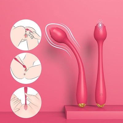 Foto 3 do produto Vibrador de Ponto G Recarregável em Silicone com 9 Modos de Vibrações - S-hande Lostus | 21,3 x 3,2 cm