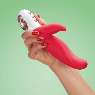 Foto 12 do produto Vibrador Ponto G Recarregável em Silicone Soft Touch com Estimulador de Clítoris e 6 Modos de Vibração, a Prova D'Água - Fun Factory Lady Bi | 22 x 4 cm | Disponível em 3 cores