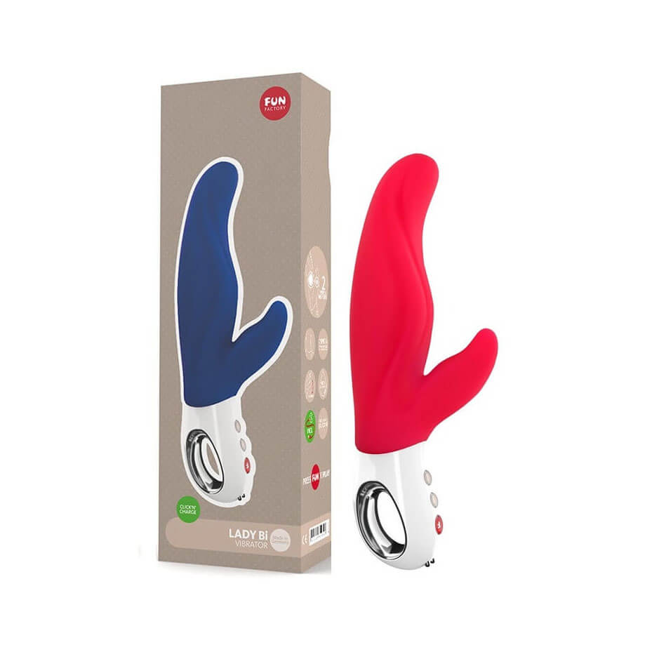 Vibrador Ponto G Recarregável em Silicone Soft Touch com Estimulador de Clítoris e 6 Modos de Vibração, a Prova D'Água - Fun Factory Lady Bi | 22 x 4 cm | Disponível em 3 cores - 11