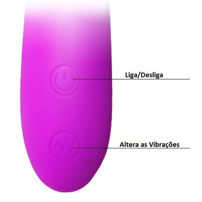 Foto 5 do produto Vibrador de Ponto G Recarregável em Soft Touch com 30 Funções de Vibração, à Prova D'Água - Pretty Love Hiram | 12 x 4,8 cm