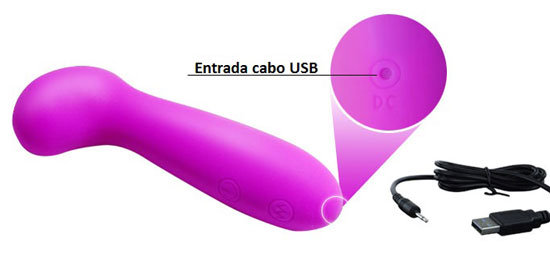 Vibrador de Ponto G Recarregável em Soft Touch com 30 Funções de Vibração, à Prova D'Água - Pretty Love Hiram | 12 x 4,8 cm - 4