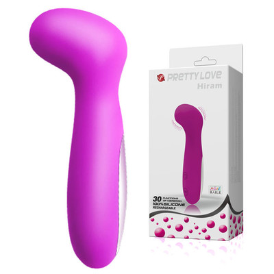 Vibrador de Ponto G Recarregável em Soft Touch com 30 Funções de Vibração, à Prova D'Água - Pretty Love Hiram | 12 x 4,8 cm