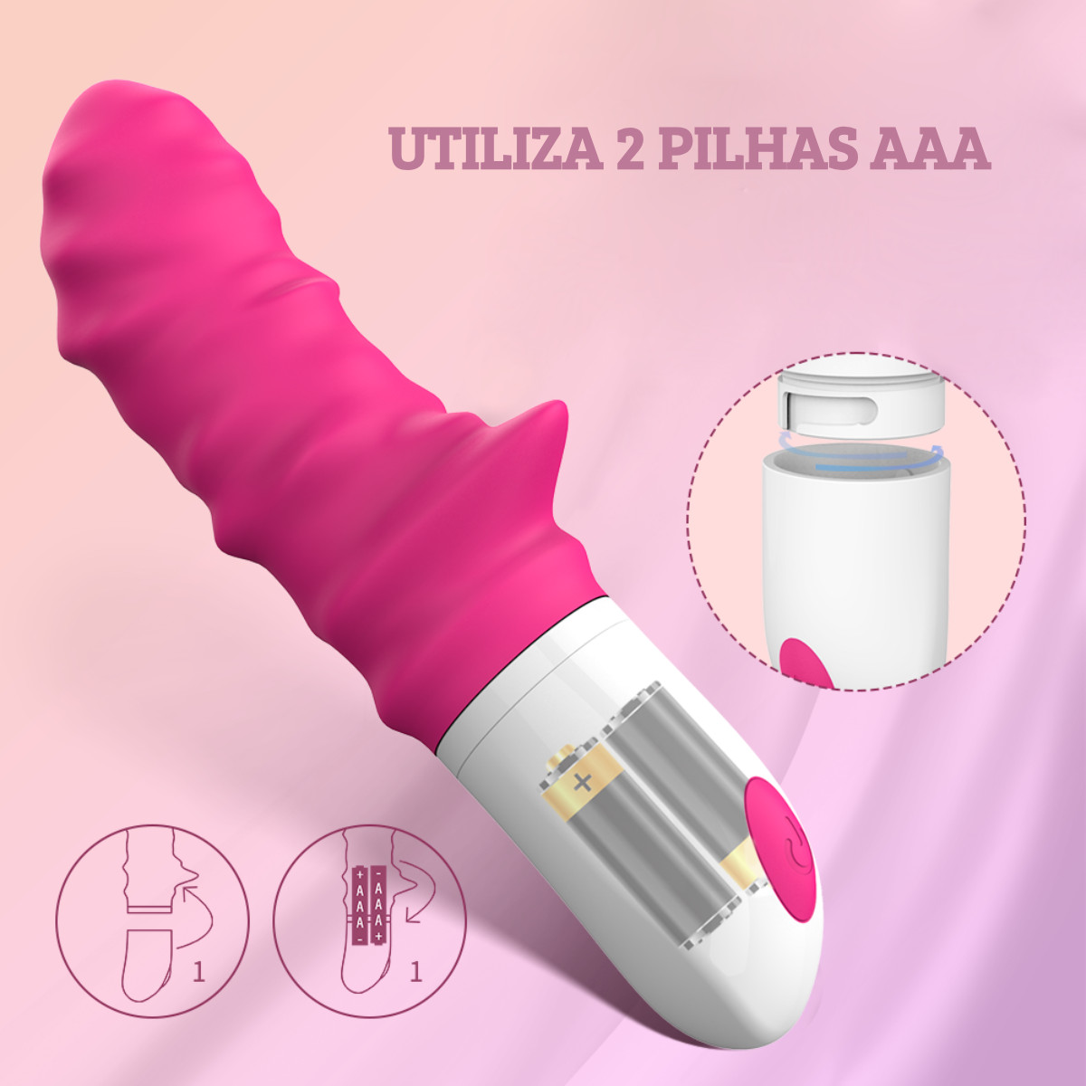 Vibrador de Ponto G em Silicone Flexível com Relevos e 9 Modos de Vibração - S-Hande Sparta 3 | 8,5 x 4,1 cm | Disponível em 2 Cores - 11
