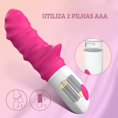 Foto 11 do produto Vibrador de Ponto G em Silicone Flexível com Relevos e 9 Modos de Vibração - S-Hande Sparta 3 | 8,5 x 4,1 cm | Disponível em 2 Cores