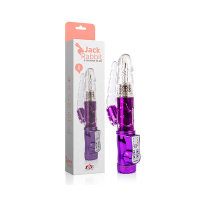 Foto 1 do produto Vibrador de Ponto G com Rotação 360°, Plug Anal Escalonado e 36 Modos de Vibração - Adão & Eva Jack Rabbit | 10,5 x 2,8 cm