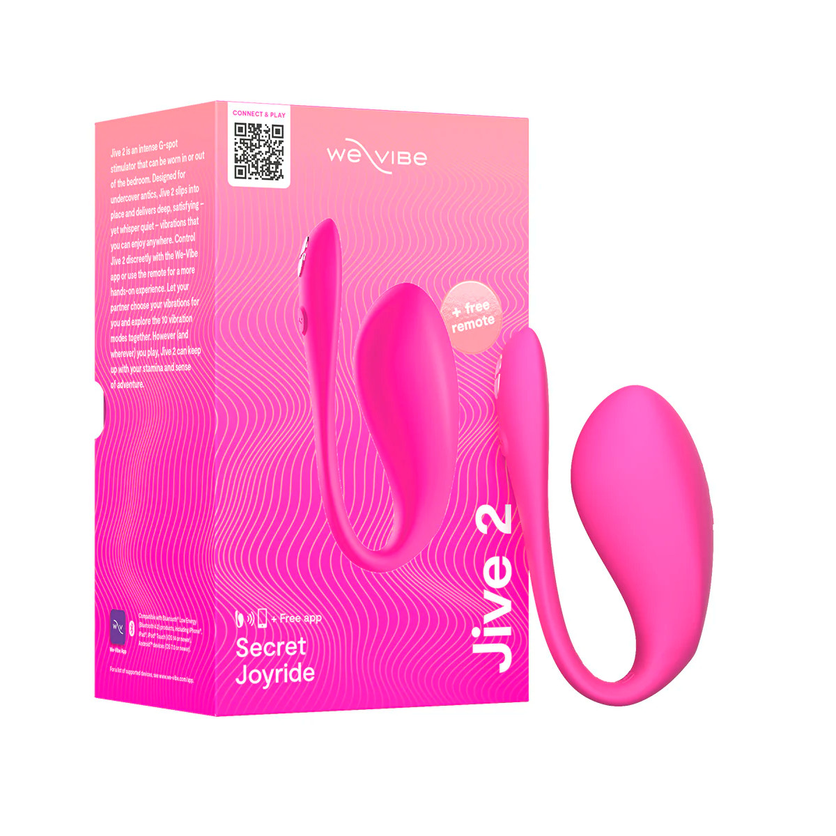 Vibrador de Ponto G em Silicone com 10 Modos de Vibração, Controle por Aplicativo e Recarregável via Cabo USB - We-Vibe Jive 2 - 2