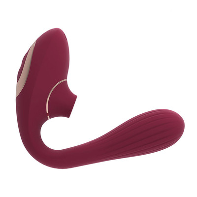 Foto 3 do produto Vibrador de Ponto G em Silicone com 10 Modos de Vibração e Estimulador de Clitóris com 10 Níveis de Pulsação - Nv Toys Dina | Disponível em 2 Cores