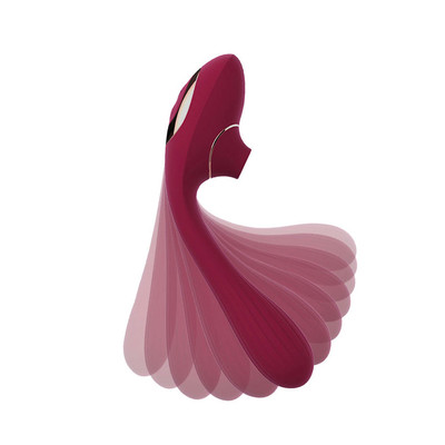 Foto 2 do produto Vibrador de Ponto G em Silicone com 10 Modos de Vibração e Estimulador de Clitóris com 10 Níveis de Pulsação - Nv Toys Dina | Disponível em 2 Cores