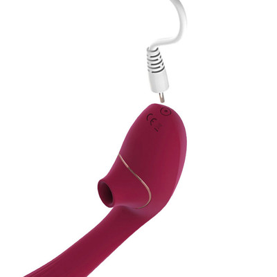 Foto 4 do produto Vibrador de Ponto G em Silicone com 10 Modos de Vibração e Estimulador de Clitóris com 10 Níveis de Pulsação - Nv Toys Dina | Disponível em 2 Cores