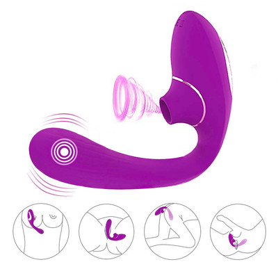 Foto 5 do produto Vibrador de Ponto G em Silicone com 10 Modos de Vibração e Estimulador de Clitóris com 10 Níveis de Pulsação - Nv Toys Dina | Disponível em 2 Cores