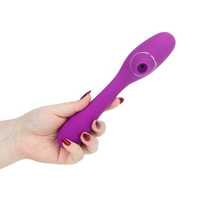 Vibrador de Ponto G em Silicone com 10 Modos de Vibração e Estimulador de Clitóris com 10 Níveis de Pulsação - Nv Toys Dina | Disponível em 2 Cores