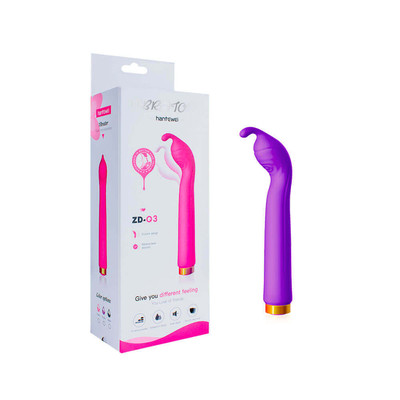 Vibrador de Ponto G em Silicone com 10 Modos de Vibração - Hantewei Vibrators ZD 03 | 12,5 x 2,5 cm | Disponível em 2 Cores