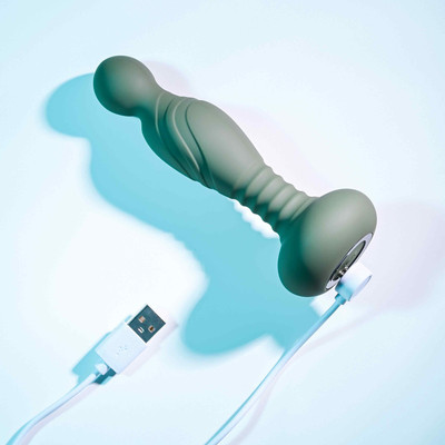 Foto 4 do produto Vibrador de Ponto G em Silicone com 10 Modos de Vibrações e Movimentos, Controle Remoto e Recarregável - Gender X The General | 11,5 x 3,2 cm