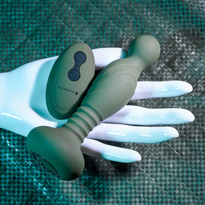 Foto 5 do produto Vibrador de Ponto G em Silicone com 10 Modos de Vibrações e Movimentos, Controle Remoto e Recarregável - Gender X The General | 11,5 x 3,2 cm