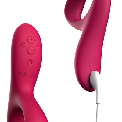 Foto 8 do produto Vibrador de Ponto G em Silicone com 13 Vibrações, Plug Lateral, Aplicativo para Controle de Vibração e Recarregável - We-Vibe Nova 2 | 22 x 3,5 cm