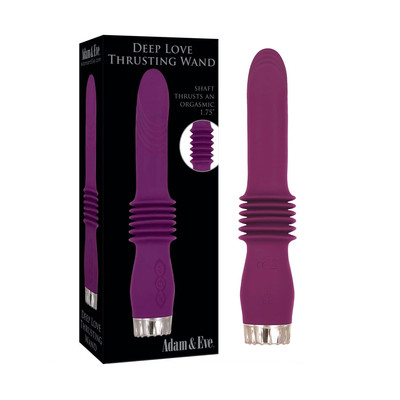 Foto 5 do produto Vibrador de Ponto G em Silicone com 8 Modos de Vibração, 2 Movimentos de Vai e Vem e Carregamento Via USB - Adam & Eve Deep love Thrusting Wand | 12,5 x 3,4 cm