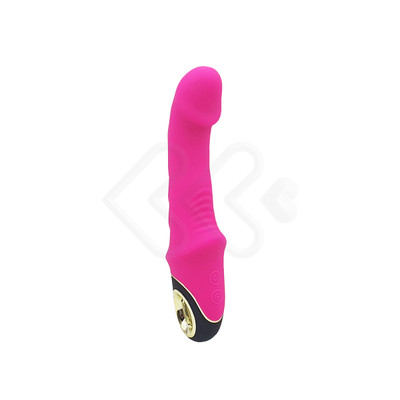 Foto 4 do produto Vibrador de Ponto G em Silicone Aveludado com Texturas Anelares, 9 Modos de Vibração e Carregamento via Cabo "USB" Magnético - Vibrator | 12,4 x 3,4 cm