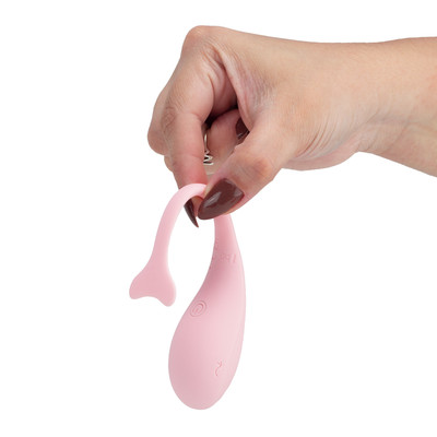 Vibrador de Ponto G em Silicone com Formato de Baleia, Recarregável, 9 Modos de Vibração e Controle via Aplicativo - Willy | 6 x 3,2 cm