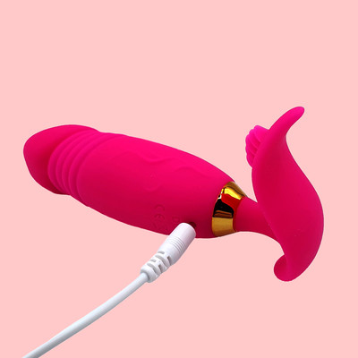 Foto 4 do produto Vibrador de Ponto G em Silicone com Glande, Controle via Aplicativo, 9 Modos de Vibração e Movimentos de Vai e Vem | 8,8 x 3,3 cm | Disponível em 2 Cores