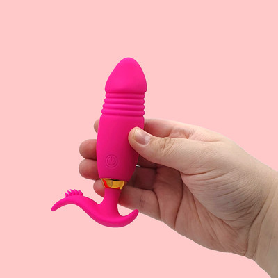 Vibrador de Ponto G em Silicone com Glande, Controle via Aplicativo, 9 Modos de Vibração e Movimentos de Vai e Vem | 8,8 x 3,3 cm | Disponível em 2 Cores