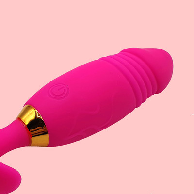 Foto 3 do produto Vibrador de Ponto G em Silicone com Glande, Controle via Aplicativo, 9 Modos de Vibração e Movimentos de Vai e Vem | 8,8 x 3,3 cm | Disponível em 2 Cores