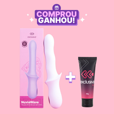 Vibrador de Ponto G em Silicone Macio com 10 Modos de Vibração, Função Vai e Vem e Recarregável - Exclusiva NuviaWave