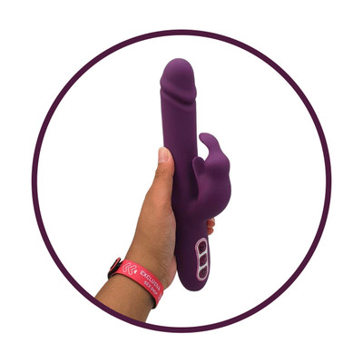 Vibrador Rabbit em Silicone com Rotação 360°, Estimulador de Períneo e 7 Modos de Vibração - Vibe Pag | 14 x 3,5 cm | Disponível em 2 Cores