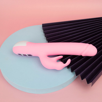 Vibrador Rabbit em Silicone com Rotação 360°, Estimulador de Períneo e 7 Modos de Vibração - Vibe Pag | 14 x 3,5 cm | Disponível em 2 Cores