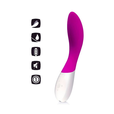 Foto 4 do produto Vibrador de Ponto G em Silicone Soft Touch com 10 Modos de Vibração, Recarregável e Resistente à Água - 21 x 3,3 cm | LELO Mona Wave | Disponível em 3 Cores