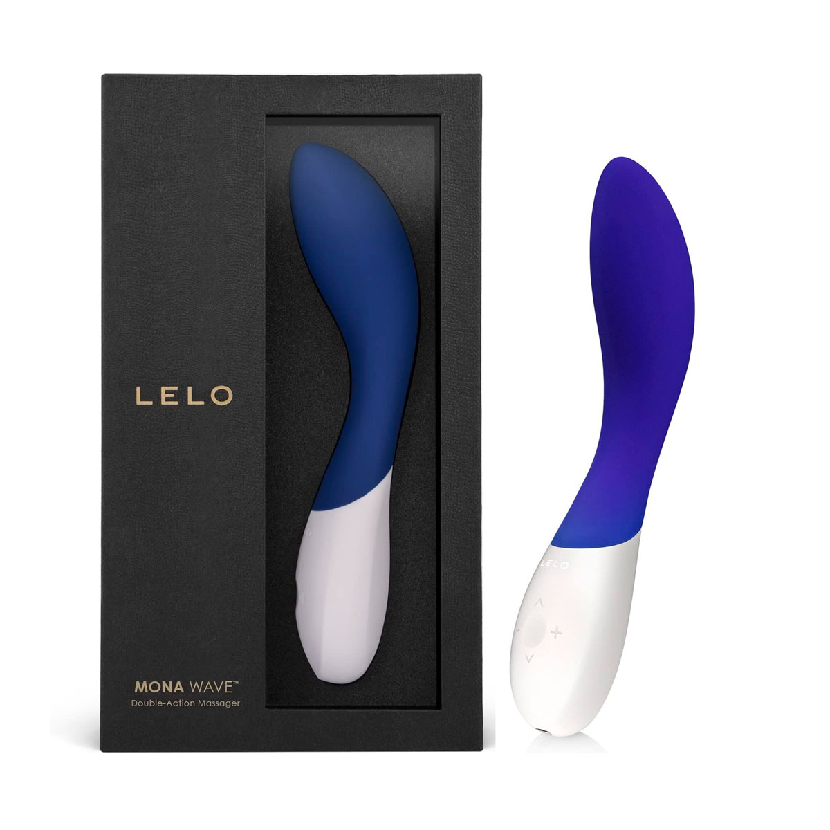 Vibrador de Ponto G em Silicone Soft Touch com 10 Modos de Vibração, Recarregável e Resistente à Água - 21 x 3,3 cm | LELO Mona Wave | Disponível em 3 Cores - 10