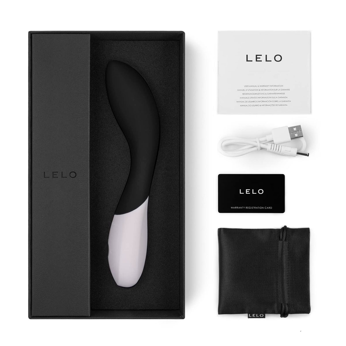 Vibrador de Ponto G em Silicone Soft Touch com 10 Modos de Vibração, Recarregável e Resistente à Água - 21 x 3,3 cm | LELO Mona Wave | Disponível em 3 Cores - 8