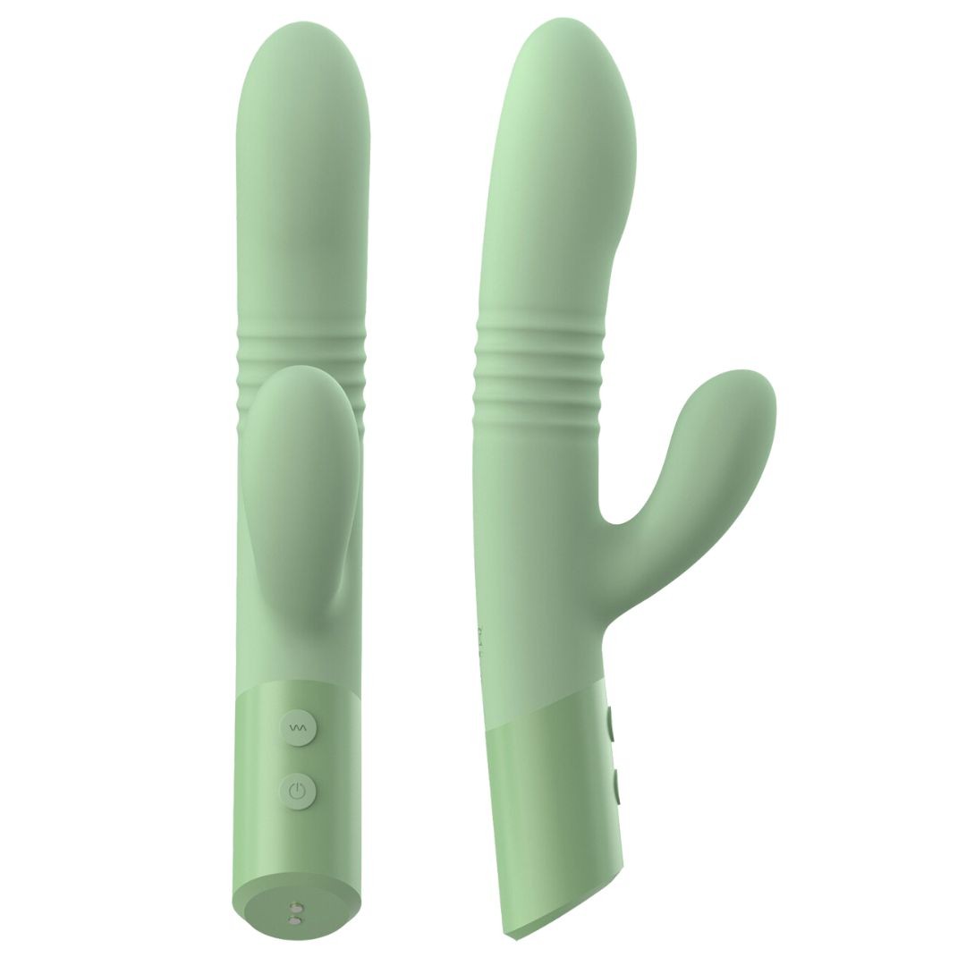 Vibrador Rabbit com 10 Modos de Vibração, 3 Movimentos de Vai e Vem e Base Recarregável - Winyi Hailey | 15 x 3,4 cm | Disponível em 2 Cores - 8