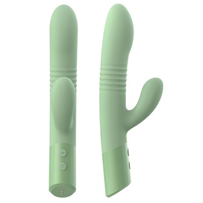 Foto 8 do produto Vibrador Rabbit com 10 Modos de Vibração, 3 Movimentos de Vai e Vem e Base Recarregável - Winyi Hailey | 15 x 3,4 cm | Disponível em 2 Cores