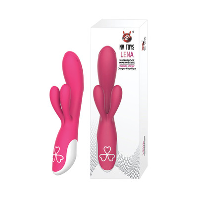 Vibrador Rabbit com 10 Modos de Vibração e Carregamento via Cabo "USB" Magnético - NV TOYS Lena | 11,2 x 3,3 cm