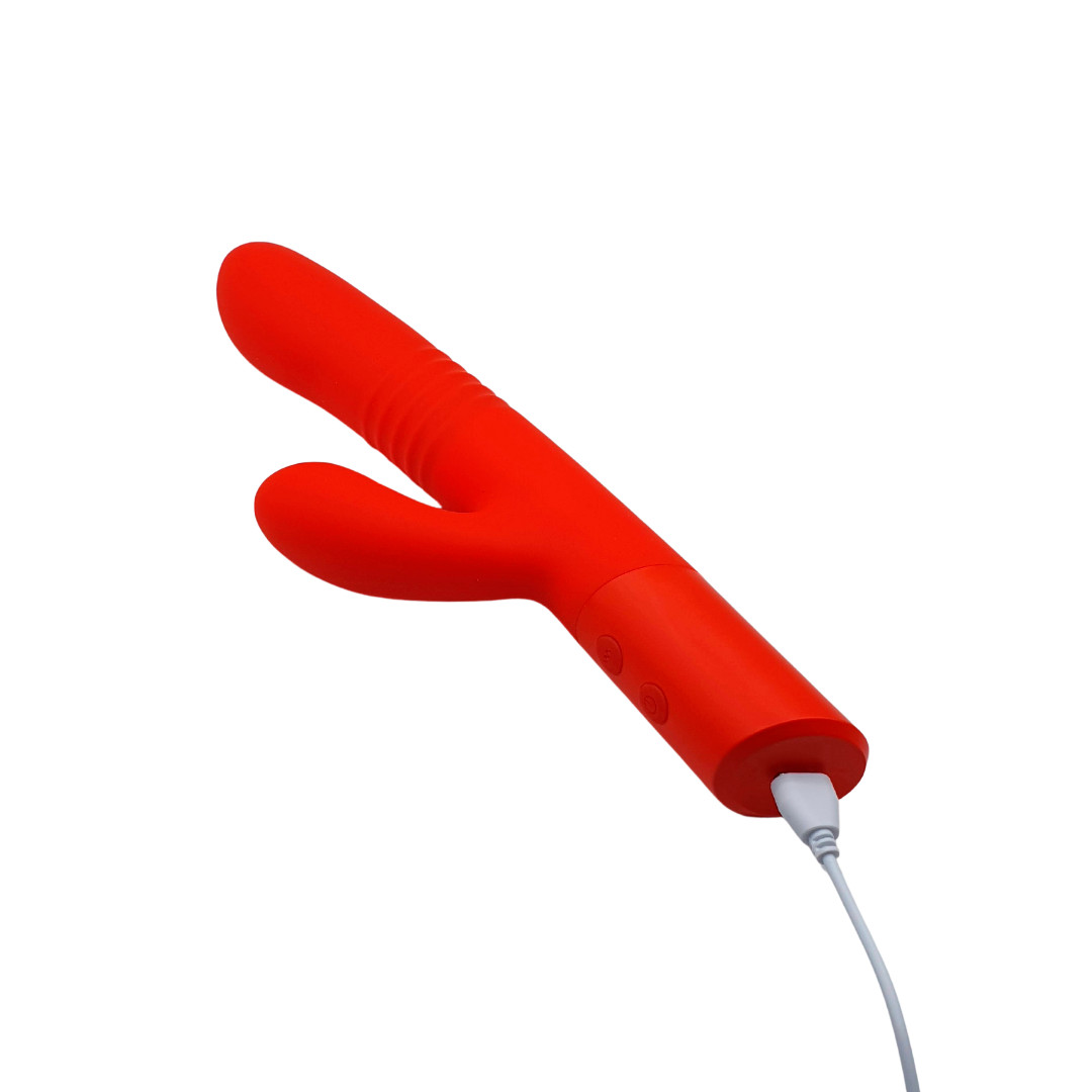 Vibrador Rabbit com 10 Modos de Vibração, Movimentos de Vai e Vem e Carregamento via Cabo USB - Intt Toys Especial Luxury Êxtase | 15 x 3,4 cm - 3