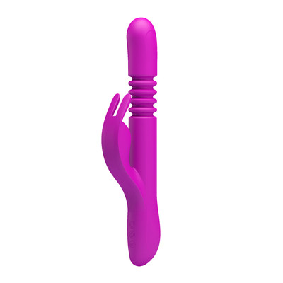 Foto 4 do produto Vibrador Rabbit com 12 Modos de Vibração, 4 Movimentos de Vai e Vem, Rotações e Função Memória - Pretty Love Donahue | 15 x 3,1 cm | Disponível em 2 Cores