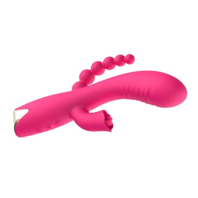 Foto 2 do produto Vibrador Rabbit com 3 Funções, 10 Modos de Vibração, 4 níveis de Velocidade e Recarregável - NV Toys Rabid Bunny | 11,5 x 3,7 cm | Disponível em 2 Cores